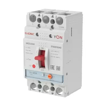 Выключатель автоматический DKC MGS125 YON трехполюсный (3P/3П) 40А - 25кА (MGS125M-3TAMF0040)