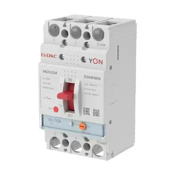 Выключатель автоматический DKC MGS125 YON трехполюсный (3P/3П) 16А - 25кА (MGS125M-3TAMF0016)