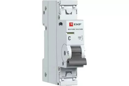 Выключатель автоматический EKF 47-63N PROxima однополюсный (1P/1П) 50А C 6 kA (M636150C)