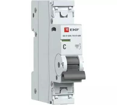 Выключатель автоматический EKF 47-63N PROxima однополюсный (1P/1П) 63А C 6 kA (M636163C)