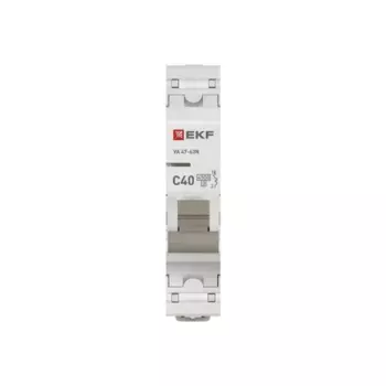 Выключатель автоматический EKF 47-63N PROxima однополюсный (1P/1П) 40А C 4,5 кА (M634140C)