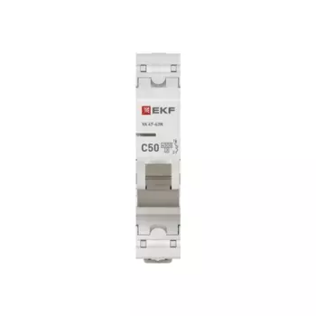 Выключатель автоматический EKF 47-63N PROxima однополюсный (1P/1П) 50А C 4,5 кА (M634150C)