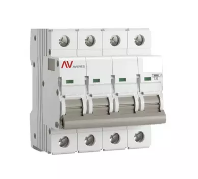 Выключатель автоматический EKF AV-6 AVERES четырехполюсный (4P/4П) 20А C 6кА (mcb6-4-20C-av)