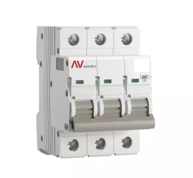 Выключатель автоматический EKF AV-6 AVERES трехполюсный (3P/3П) 4А C 6кА (mcb6-DC-3-04C-av)