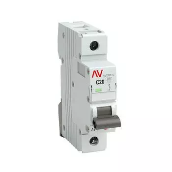 Выключатель автоматический EKF AVERES однополюсный (1P/1П) 20A C 10кА (mcb10-1-20C-av)