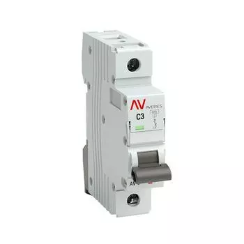 Выключатель автоматический EKF AVERES однополюсный (1P/1П) 3A C 6кА (mcb6-DC-1-03C-av)