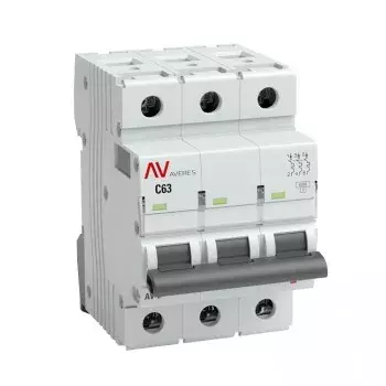 Выключатель автоматический EKF AVERES трехполюсный (3P/3П) 3А C 6кА (mcb6-3-03C-av)