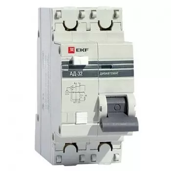 Выключатель автоматический EKF DA32-40-100-pro PROxima 1P+N 40А C 4.5кА (DA32-40-100-pro)