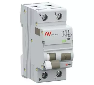 Выключатель автоматический EKF DVA-6 AVERES 1P+N 25А B 6кА (rcbo6-1pn-25B-30-ac-av)