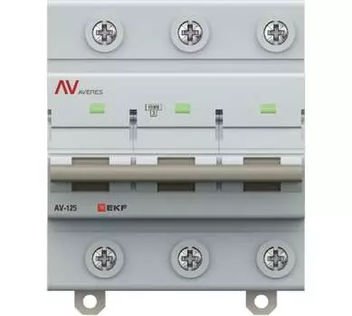 Выключатель автоматический EKF mcb125-3-125C-av AVERES трехполюсный (3P/3П) 125А C 10кА (mcb125-3-125C-av)