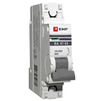 Выключатель автоматический EKF однополюсный (1P/1П) 10А C 6кА (mcb4763-6-1-10C-pro)
