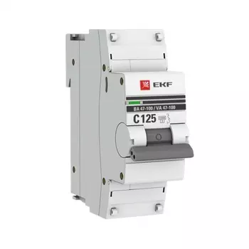 Выключатель автоматический EKF PROxima однополюсный (1P/1П) 125А C 10кА (mcb47100-1-125C-pro)