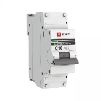 Выключатель автоматический EKF PROxima однополюсный (1P/1П) 10А C 10кА (mcb47100-1-10C-pro)