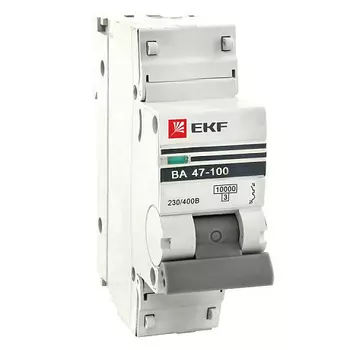 Выключатель автоматический EKF PROxima однополюсный (1P/1П) 63A C 10кА (mcb47100-1-63C-pro)