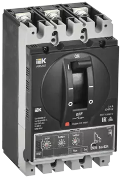 Выключатель автоматический IEK AR-MCCB-3А-050-0063А-ELSC Armat трехполюсный (3P/3П) 63А A 50кА (AR-MCCB-3А-050-0063А-ELSC)