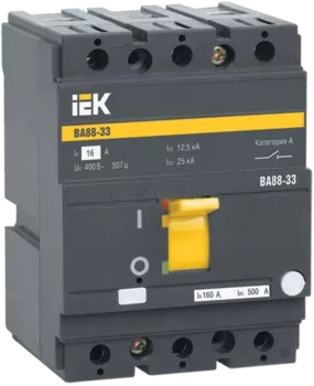 Выключатель автоматический IEK РЭ800А трехполюсный (3P/3П) 80А B 35kA (SVA20-3-0080)