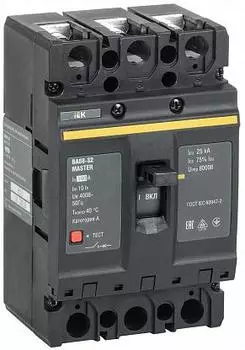 Выключатель автоматический IEK ВА88-32 трехполюсный (3P/3П) 100A C 25кА (SVA10-3-0100-02)