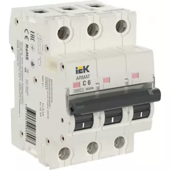 Выключатель автоматический IEK ВА88-35 трехполюсный (3P/3П) 6А C 35kA (SVA30-3-0250-02)