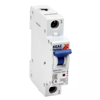 Выключатель автоматический КЭАЗ BM63-1C6-УХЛ3 однополюсный (1P/1П) 6А 6кА (260515)