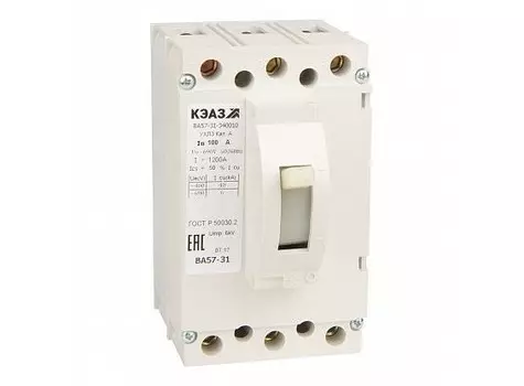 Выключатель автоматический КЭАЗ РЭ1200А трехполюсный (3P/3П) 100А 6кА (108427)