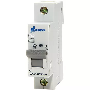 Выключатель автоматический Контактор ВА47-063Про однополюсный (1P/1П) 6А C 4.5кА (7000104)