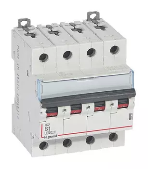 Выключатель автоматический Legrand DX3 четырехполюсный (4P/4П) 1А B 10кА (407617)