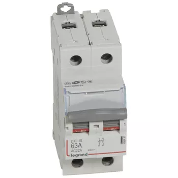 Выключатель автоматический Legrand DX3 двухполюсный (2P/2П) 63A 4.5кА (Legrand 406441)