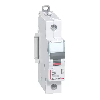 Выключатель автоматический Legrand DX3 однополюсный (1P/1П) 6А C 10кА/16кА (409111)