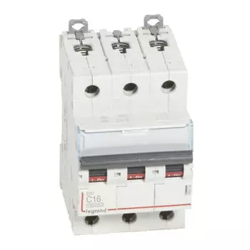 Выключатель автоматический Legrand DX3 трехполюсный (3P/3П) 16А C 10кА/16кА (409254)