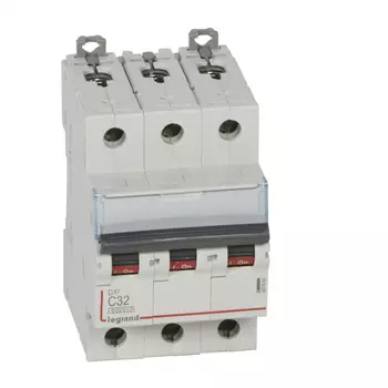 Выключатель автоматический Legrand DX3 трехполюсный (3P/3П) 32А C 6kA/10kA (407862)