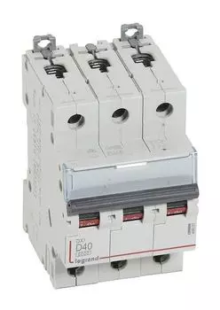 Выключатель автоматический Legrand DX3 трехполюсный (3P/3П) 40А D 10кА (408093)