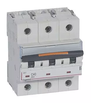 Выключатель автоматический Legrand DX3 трехполюсный (3P/3П) 40А C 25кА (409785)
