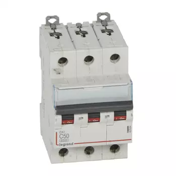 Выключатель автоматический Legrand DX3 трехполюсный (3P/3П) 50А C 6kA/10kA (407864)