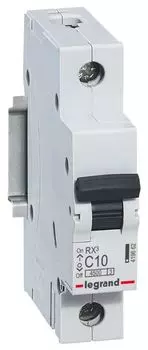 Выключатель автоматический Legrand RX однополюсный (1P/1П) 10А C 4.5кА (419662)