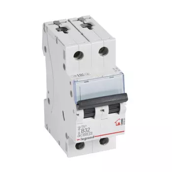 Выключатель автоматический Legrand TX3 двухполюсный (2P/2П) 32А B 6кА (403989)