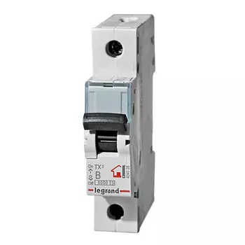 Выключатель автоматический Legrand TX3 однополюсный (1P/1П) 6А B 6кА (403969)