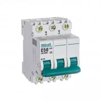 Выключатель автоматический Schneider Electric 11083DEK трехполюсный (3P/3П) 50А C 4,5 кА (11083DEK)