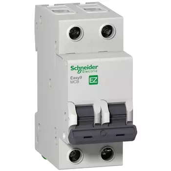 Выключатель автоматический Schneider Electric Easy9 двухполюсный (2P/2П) 63A C 4.5кА (EZ9F34263)
