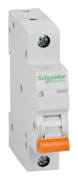 Выключатель автоматический Schneider Electric ВА63 Домовой однополюсный (1P/1П) 20A C 4.5кА (11204)