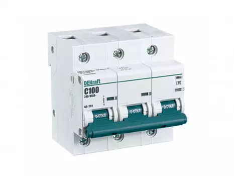 Выключатель автоматический Schneider Electric ВА-201 трехполюсный (3P/3П) 100A C 10кА (13009DEK)