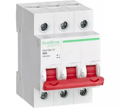 Выключатель автоматический Systeme Electric 400В City9 Set трехполюсный (3P/3П) 40А ВН (C9S16340)