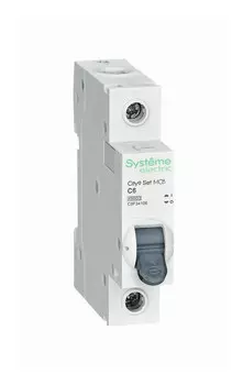 Выключатель автоматический Systeme Electric C9F34106 City9 Set однополюсный (1P/1П) 6А C 4.5кА (C9F34106)