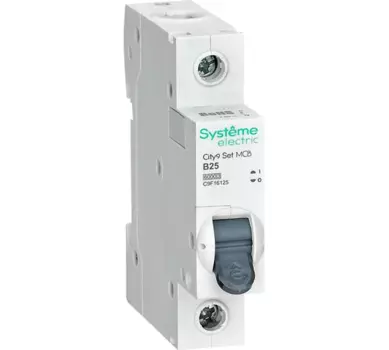 Выключатель автоматический Systeme Electric City9 Set однополюсный (1P/1П) 6А B 6 kA (C9F16106)