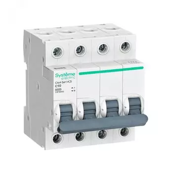 Выключатель автоматический Systeme Electric ВА МОД City9 Set четырехполюсный (4P/4П) 32А C 6 kA (C9F36432)