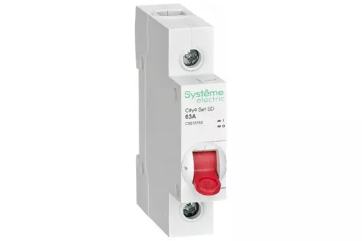 Выключатель автоматический Systeme Electric ВН City9 Set однополюсный (1P/1П) 63А (C9S16163)