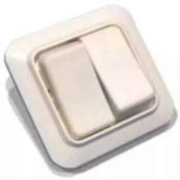 Выключатель Белоцерковское УПП УТОС, 2кл., скрытый монтаж, в сборе, белый (С56-У02)