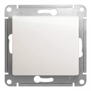 Выключатель без фиксации (кнопка) Schneider Electric GLOSSA, 1кл., скрытый монтаж, механизм с накладкой без рамки, перламутр (GSL000615)