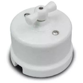 Выключатель Bironi B1-202-01, 2кл., открытый монтаж, в сборе, белый (B1-202-01)