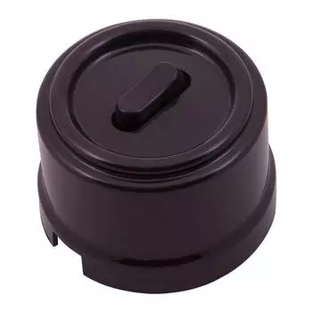 Выключатель Bironi B1-220-22, 1кл., открытый монтаж, в сборе, коричневый (B1-220-22)