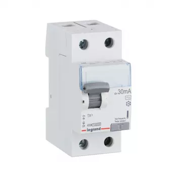 Выключатель дифференциальный (УЗО), 2P, 40А, 30мА, тип АС, LEGRAND (403001)